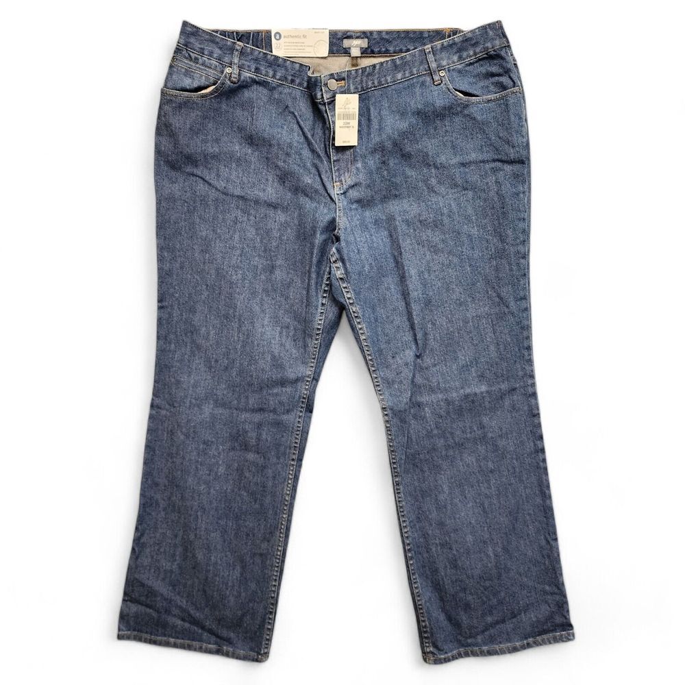 J Jill Authentic Fit Demi Boot Cut Jeans Womens 22W Blue Stretch NEW w/ Tag